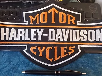 HARLEY DAVIDSON Motorcycles HUGE SEW-ON EMBROIDERED BACK PATCH FOR JACKET • $9.99