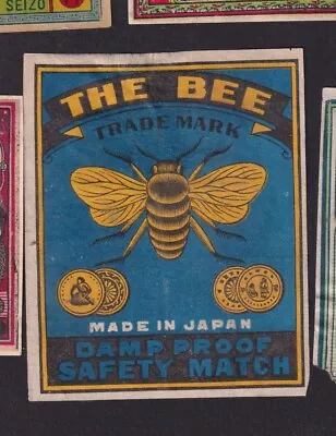 Old    Matchbox  Label  Packet China  Japan BN166566 The Bee • $5.99