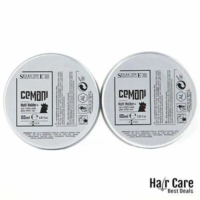 (2X) SELECTIVE PROFESSIONAL CEMANI Matt Molder Styling Hair Wax - 100ml • £38.29