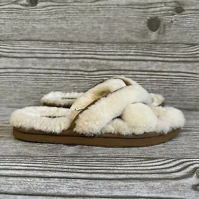 UGG Womens Abella Sheepskin Lined Slip On Slipper Sandals   Size 6  1017548 • $32.96