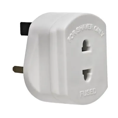 UK 2 Pin To 3 Pin 1A Fuse Adaptor Plug For Shaver / Toothbrush • £4.49