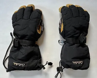 Men's Cabela's Pinnacle Gore-Tex Deerskin Palm Gloves Medium Gauntlet Style • $26