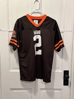 NFL Brand Cleveland Browns Jersey Johnny Manziel #2 Youth Boys XL 18-20 • $9.99