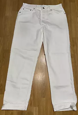 BOYISH By HER Avery White Vertigo Cropped Jeans - Size 29 • $19.99