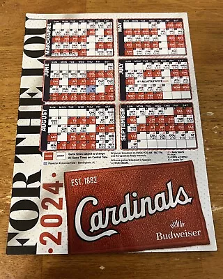 2024 St. Louis Cardinals Opening Day Magnetic Calendar Budweiser SGA 4-4-24 NEW • $7