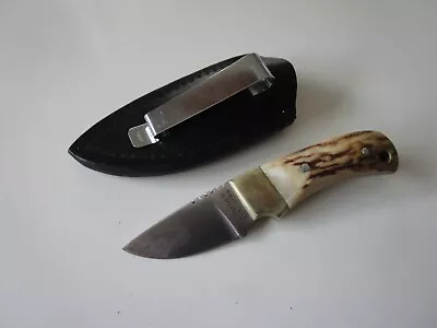 Vintage Explorer Li'l Stag Fixed Blade Knife With Leather Sheath • $19.95