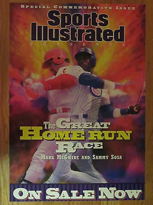 MARK McGWIRE And SAMMY SOSA HOMERUN RACE PROMO Sports Illustrated Display Poster • $25