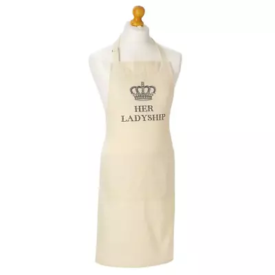 Stow Green Majestic Apron - Lordship And Ladyship - Kitchen Apron 100% Cotton • £13.60