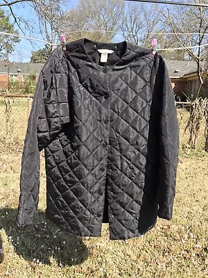 H&M Black Quilt Jacket Size S Lightweight Men Or Women • $25