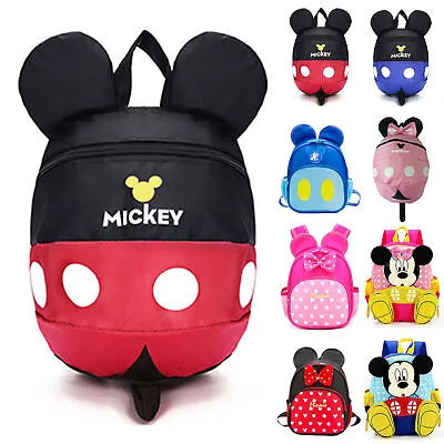 Toddler Child Girls Boys Backpack Mickey Minnie Mouse Rucksack Travel School Bag • £12.03