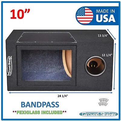 10  Single Bandpass Sub Box Subwoofer Enclosure Single Ported Vented Sub Box • $190