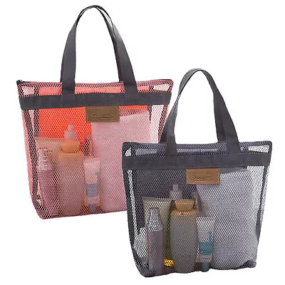 Portable Mesh Shower Caddy Organizer Storage Bag Quick Dry Basket Travel Tote • $8.55