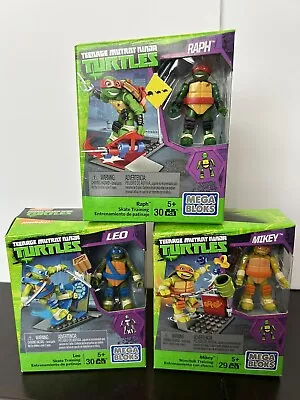 Mega Bloks TMNT Teenage Mutant Ninja Turtles Leo Raph And Mikey Lot NEW • $45