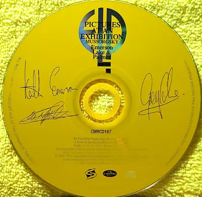 Autographed  Emerson Lake & Palmer  Pictures At An Exhibition  Remastered Cd • $149