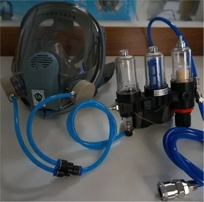 New Breathing Mask For Paint Spray Gun Air Fed Visor Hood Respirator Kit Nz • $328.30