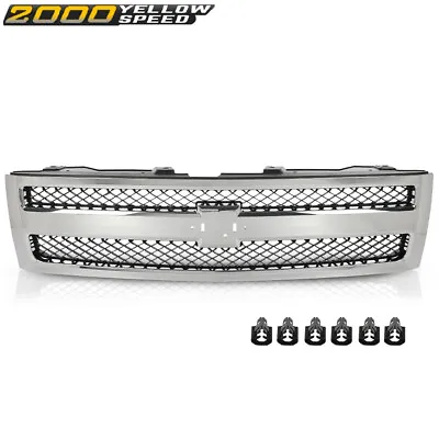 Grille Chrome Shell W/ Black Insert Fit ForChevrolet Silverado 1500 2007-2013  • $105.80