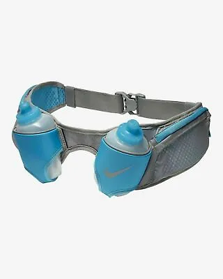 $19.99 • Buy Nike Running Double 20 Oz Flask Hydration Belt Nrl85038os Nwt Blue Silver