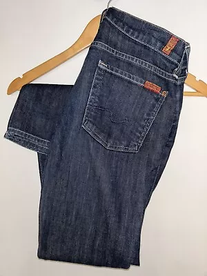 7 For All Mankind Roxanne Jeans Slim Fit Straight Leg Pants Stretch Size 29 • $34.99