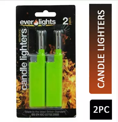 2pc Kitchen Tube Lighters Candle Long Refillable Gas Cooker BBQ Camping Lighter • £2.99