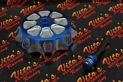 Vito's Aluminum GAS CAP Yamaha Banshee YFZ450 Raptor 660 Warrior Blaster BLUE • $34.99