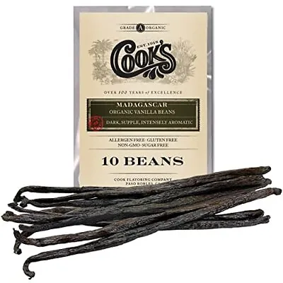 10 Organic Madagascar Whole Vanilla Beans Grade A Vanilla Pods Premium Vani... • $18.95