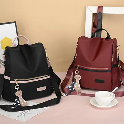 Women's Nylon Backpack Anti-theft Casual Travel Shoulder Bag Laptop Satchel AUྲྀ • $22.87
