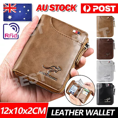 Waterproof Purse Men's RFID Blocking Leather Wallet Credit Card ID Holder • $12.95