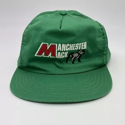 Mack Trucks Manchester Vintage Snapback Hat Made In Usa Embroidered Green Rare • $67.43