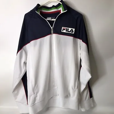 Fila Jacket Mens Size Large White Track Jacket  • $19.99