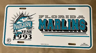 Florida Marlins License Plate Car Tag Inaugural Year 1993 • $9.99