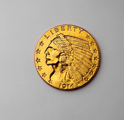 1914-D $2.5 Dollar Gold Indian Head Liberty Quarter Eagle Coin  $2 1/2 • $549