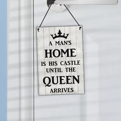 £7.99 • Buy A Man's Home Is His Castle Until The Queen Arrives-Gift For Him-Me-Husband-595