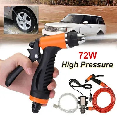 12V High Pressure Car Washer Water Pump Kit Sprayer Cleaner Wash Hose Portable • £14.99