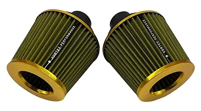 Fits BMW Cold Air Dual Cone Intake For N54 Motors - GOLD • $69.99