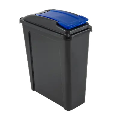 £13.79 • Buy 25L Slimline Bin With Blue Flap Lid Waste Storage Rubbish Recycle Dustbin U.K.