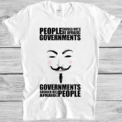 V For Vendetta T Shirt Anonymous Mask Government Vintage Cool Gift Tee M159 • $7.91