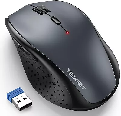 TECKNET 2.4G Classic Wireless Mouse For Laptop 3200 DPI Optical Computer Mice... • £8.98