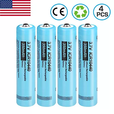 4x Rechargeable AAA Batteries ICR10440 350mAh 3.7V Li-ion For Panlights • $11.98