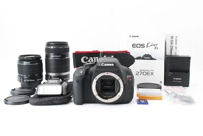 £229.83 • Buy Canon EOS Kiss X5 (Rebel T3i / 600D) W/ 18-55mm&55-200mm Lens 731Shot [Near Mint