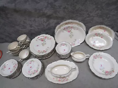 Vintage Grandmas China Dining HOMER LAUGHLIN Virginia Rose 61pc Lot • $72.50