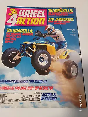 1990 Jan 3 & 4 WHEEL ACTION MAGAZINE Quadracer  Dirtwheels Yamaha Mojave • $49.95