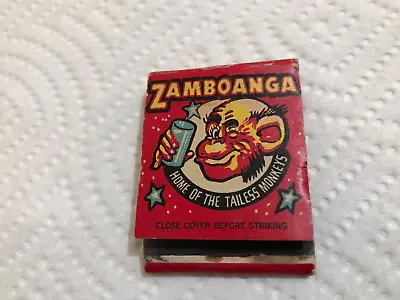 Rare Vintage Tiki Matchbook Zamboanga Night Club Los Angeles CA 1-E • $19.99