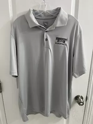 Ashworth Mississippi State Bulldogs Basketball Gray Golf Polo Shirt Men’s XL • $10.99