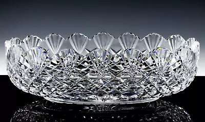 Waterford Ireland Crystal MASTER CUTTER 10-3/4  OVAL CENTERPIECE BOWL - Mint • $179.10