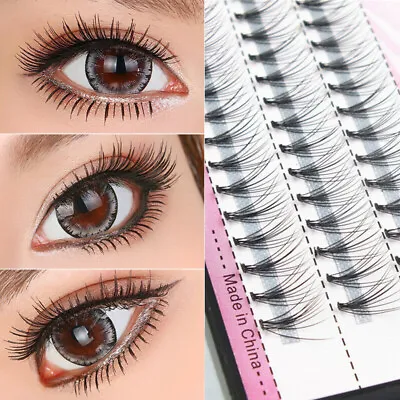 60 Cluster Individual Cluster Eye Lashes Grafting Faux Mink Fake False Eyelash❀ • $2.28