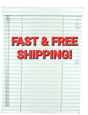 1  Corded Premium Aluminum White Mini Blinds FAST FREE SHIPPING • $30
