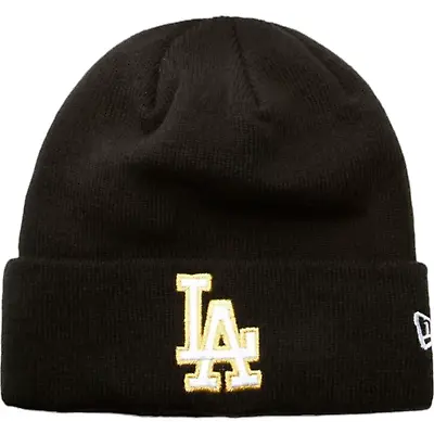 New Era Los Angeles Dodgers Knit Cuff Beanie Hat Stocking Cap Unisex Black OSFM • $29.94