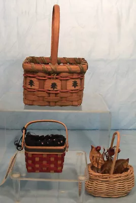 Vintage Miniature Baskets III Lot Of 3 No Res • $4.99