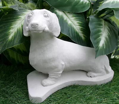 Dachshund Dog Concrete Statue Garden Decor Waterproof Sealed Grave Marker Gift • $57.99