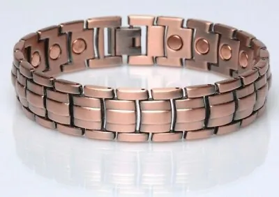 Copper Magnetic Link Bracelet Oxidized Copper Arthritis Pain Relieve Bracelet II • $15.75